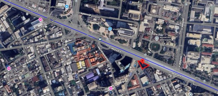Land for sale, 76 sq wah, Bang Rak