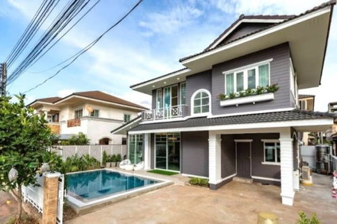 Pool Villa House for Sale ! , 5bed, Near Lotus Ruamchok 400m.