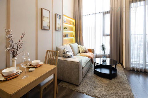 รูปภาพ 📌 For Rent Condo KNIGHTSBRIDGE SPACE RATCHAYOTHIN Building 1, Floor 31,Duplex, Room size 38 sqm