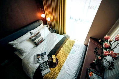 Condos for rent : 🔺 For Rent Condo NOBLE REVOLVE RATCHADA 2 Building 1, Floor 35,1 bed room, Room size 27.00 sqm