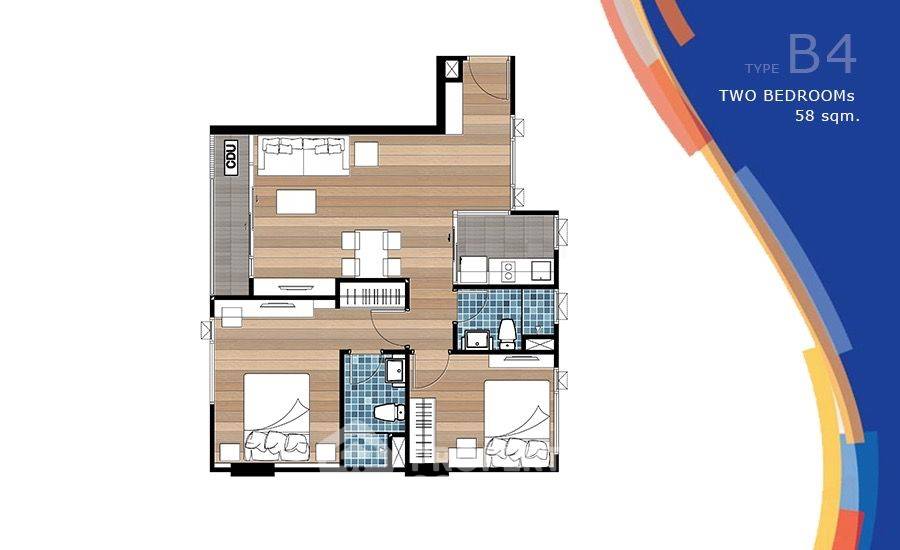 picture 2-BR Condo For Sale At Mestyle Condo Sukhumvit-Bangna, 8th Floor (ID 3038831) - 9/9