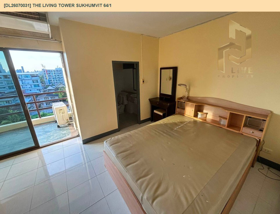 รูป DL26070031 ให้เช่าคอนโด เดอะ ลิฟวิ่ง ทาวเวอร์ สุขุมวิท 64/1 (The Living Tower Sukhumvit 64/1) ใกล้ - พร้อมเข้าอยู่ โทรด่วน 0653619502 LineID @952jdxxk - รูปที่ 3/8