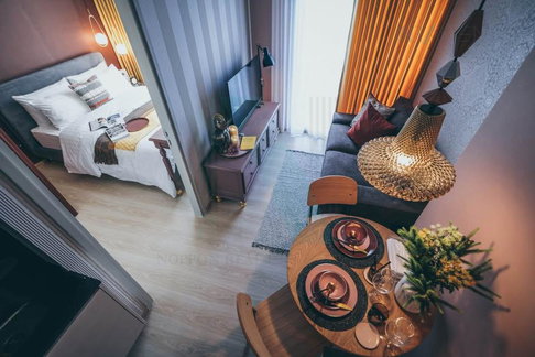 🎊 For Rent Condo NOBLE REVOLVE RATCHADA 2 Building 1, Floor 35,1 bed room, Room size 27.00 sqm