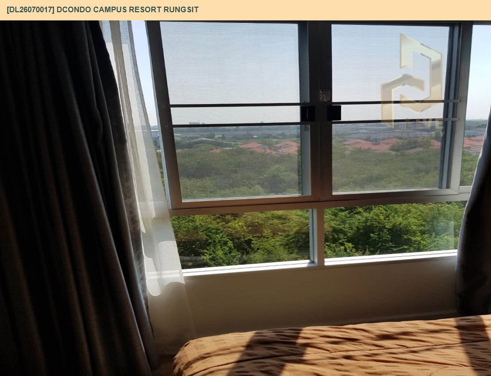 รูป DL26070017 ให้เช่าคอนโด ดีคอนโด แคมปัส รีสอร์ท รังสิต (dcondo Campus Resort Rungsit) ใกล้ - พร้อมเข้าอยู่ โทรด่วน 0638692663 LineID @952jdxxk - รูปที่ 8/9