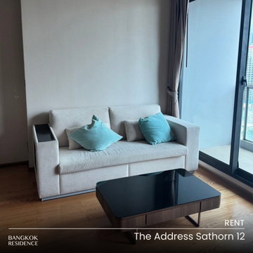 เช่าคอนโด 🌃 The Address Sathorn 12 ห้อง1นอน 55ตรม 35k 💫 ห้องกว้าง ชั้นสูง ใกล้ BTS เซนต์หลุยส์
