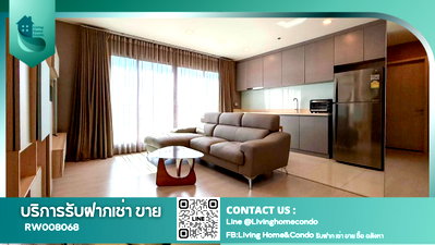 Condos for rent : For Rent Rhythm Sukhumvit​ 36-38, Large 2 Bedroom Unit, High Floor, Fully Furnished, Ready to Move In, Near BTS Thong Lo, Convenient Travel -RW008068