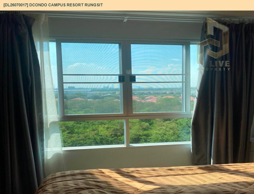 รูป DL26070017 ให้เช่าคอนโด ดีคอนโด แคมปัส รีสอร์ท รังสิต (dcondo Campus Resort Rungsit) ใกล้ - พร้อมเข้าอยู่ โทรด่วน 0638692663 LineID @952jdxxk - รูปที่ 7/9