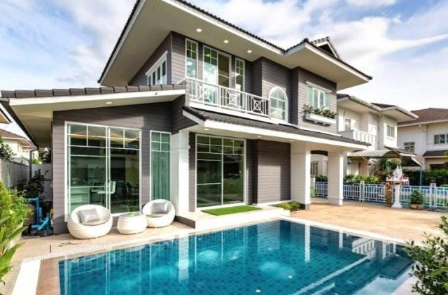 picture Pool Villa House for Sale ! , 5bed, Near Lotus Ruamchok 400m. - 3/8