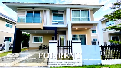 Houses for rent Chiang Mai Provincial Land Transport Office : Two-story detached house, ready to move in, in Kanjanok 12 Phase 2 project, Saraphi area, near Boonthavorn Chiang Mai. RH-0011
