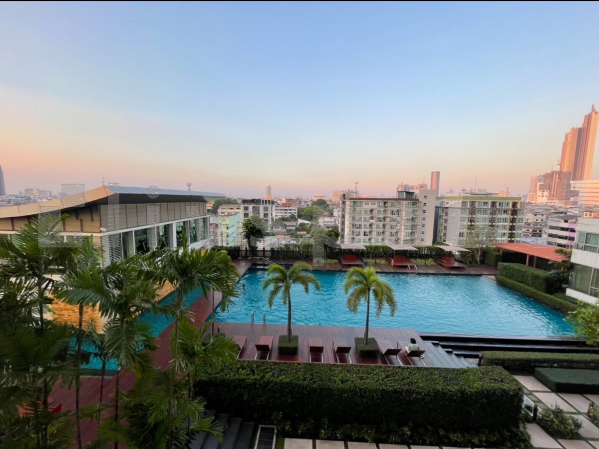 รูป ▚ LK178ツ ให้เช่า: Q House Sathorn 1BR 47ตร.ม. วิวสระว่ายน้ำ ห้องไม่ร้อน เฟอร์ครบ พร้อมอยู่ - รูปที่ 5/5