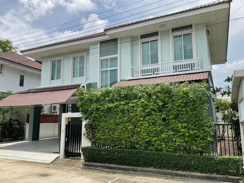 ขายบ้านเดี่ยว : 🔥ขาย บ้านพร้อมที่ดิน หมู่บ้านกรองทอง ทรอปิคอล เฉลิมพระเกียรติ ประเวศ หลังบ้านติดคลอง ทำเลดีอยู่ติดถนนใหญ่  ✅ลดทันที 3 แสนบาท