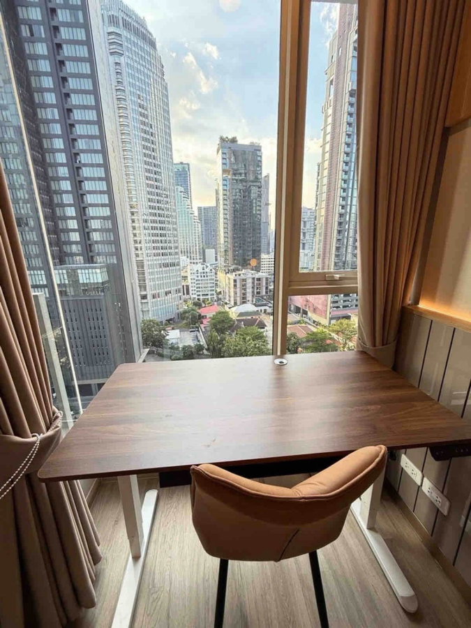 picture Culture Thonglor, beautiful room controlled by warm wood tones. Full function There is a work corner with a nice view 1 bedroom, 1 bathroom. - 7/11