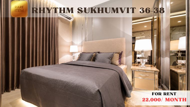 🍀🍀ห้องสวย Luxury สไตล์ลูกคุณ🌸 ให้เช่า📌 ริทึ่ม สุขุมวิท 36-38 (Line:@rent2022) ใกล้ BTS ทองหล่อ เพียง 350 เมตร ✨A02844
