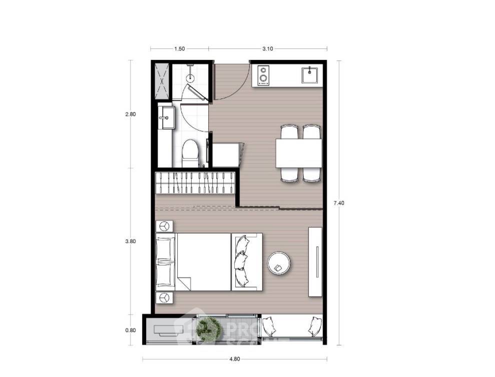 picture 1-BR Condo At Noble Form Thonglor, 18th Floor, BTS Thong Lor (ID 3054314) - 8/8