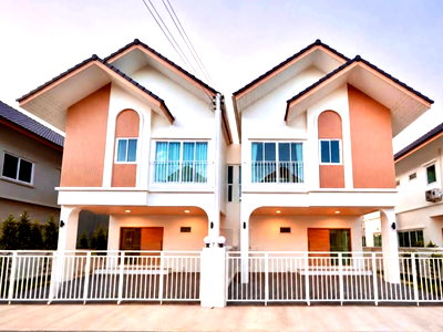 เช่าบ้านแฝด สำนักงานขนส่งจังหวัดเชียงใหม่ : ให้เช่าบ้านแฝดใหม่ พร้อมอยู่ โครงการ Zentara by Tarasiri อำเภอสันทราย จังหวัดเชียงใหม่ (R1296) T.0946511456