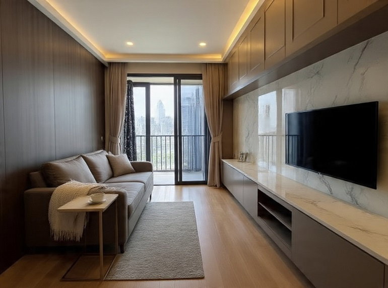 รูป **ASHTON ASOKE | 1 Bedroom 35sqm High Floor City View**ห้องชั้น 23 ฝั่งตะวันตก วิวเมืองแบบพาโนรามา - รูปที่ 6/9