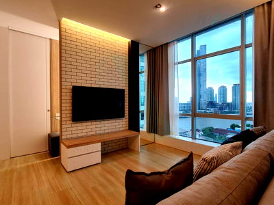 Condos for rent : 🎉 For Rent Condo BAAN SATHORN CHAOPRAYA Building 1, Floor 14,1 bed room, Room size 60 sqm