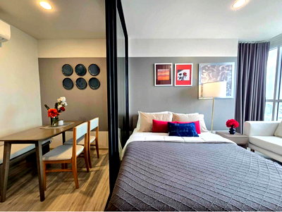 Condos for rent : 📍XT HUAIKHWANG✨ Fully Furnished (1Bed 1Bath) Area 30 SQM. Fl.40 Building A✨Rent 17,000/month ✅ 𝐋𝐢𝐧𝐞 : @𝐬𝐚𝐧𝐡𝐚𝐩𝐫𝐨𝐩𝐞𝐫𝐭𝐲📲095-6922871