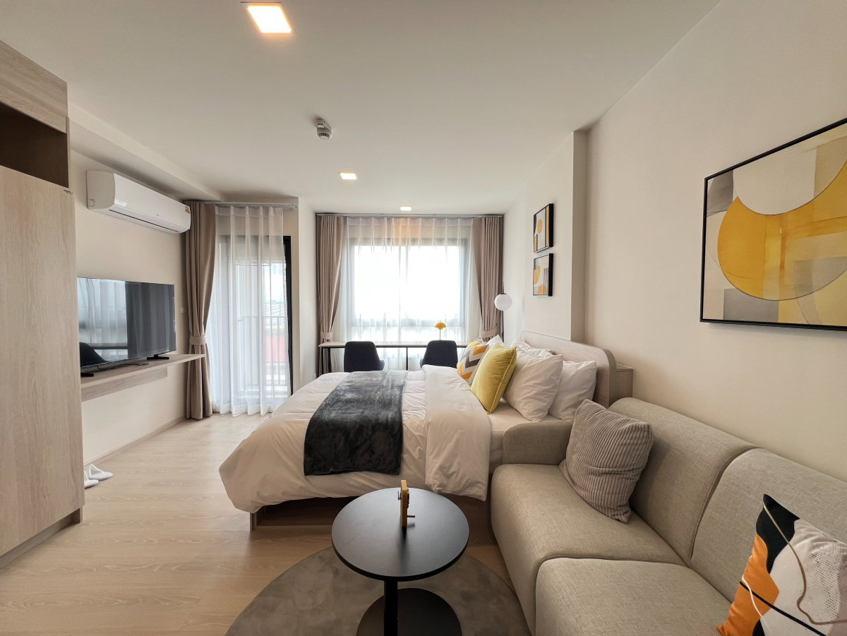 รูป Dcondo Vivid Rangsit | 1 ห้องนอน ให้เช่า ตกแต่งสวย ดูอบอุ่น น่าอยู่ ทำเลดี หน้าม.กรุงเทพ  - รูปที่ 2/5