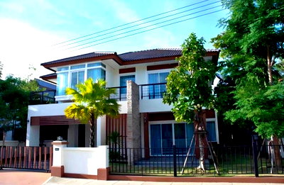 เช่าบ้านเดี่ยว รร.มงฟอร์ตวิทยาลัย แผนกมัธยม : บ้านเดี่ยวให้เช่า โครงการ House & View 3 สันกำแพง เชียงใหม่ ใกล้โรงเรียนนานาชาติ ABS (RA1303) T.0946511456