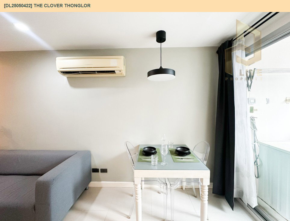 รูป DL25050422 ให้เช่าคอนโด เดอะ โคลเวอร์ ทองหล่อ (The Clover Thonglor) ใกล้ BTS ทองหล่อ พร้อมเข้าอยู่ โทรด่วน 0653619502 LineID @952jdxxk - รูปที่ 9/13