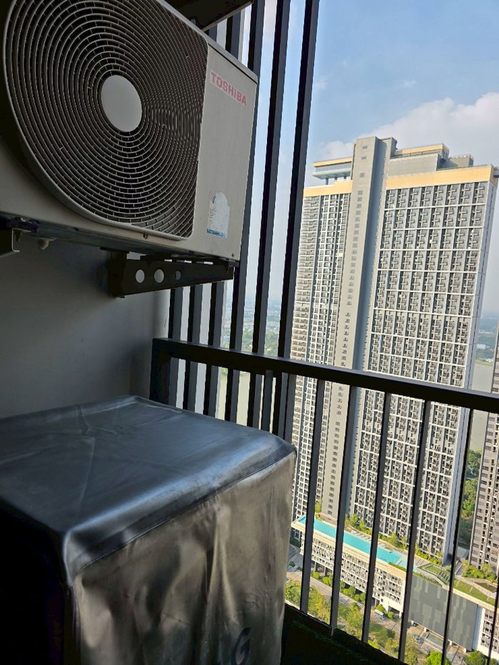 รูป ให้เช่าคอนโดเฟอร์ฯครบ ฟรีwifi ห้องชั้นสูง วิวแม่น้ำ พร้อมอยู่ - รูปที่ 10/13