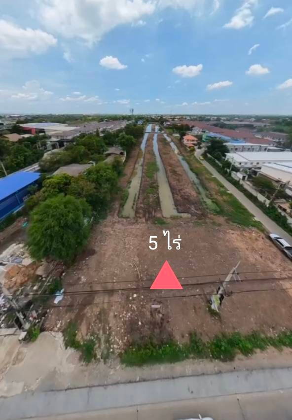 รูป ขายด่วนที่ดินใกล้บริษัทเวิร์คพอยท์ ขนาด 5 ไร่ 82 ตร.ว. ติดถนนเลียบคลองเปรม ปทุมธานี ใกล้ฟิวเจอร์พาร์ค - รูปที่ 3/7
