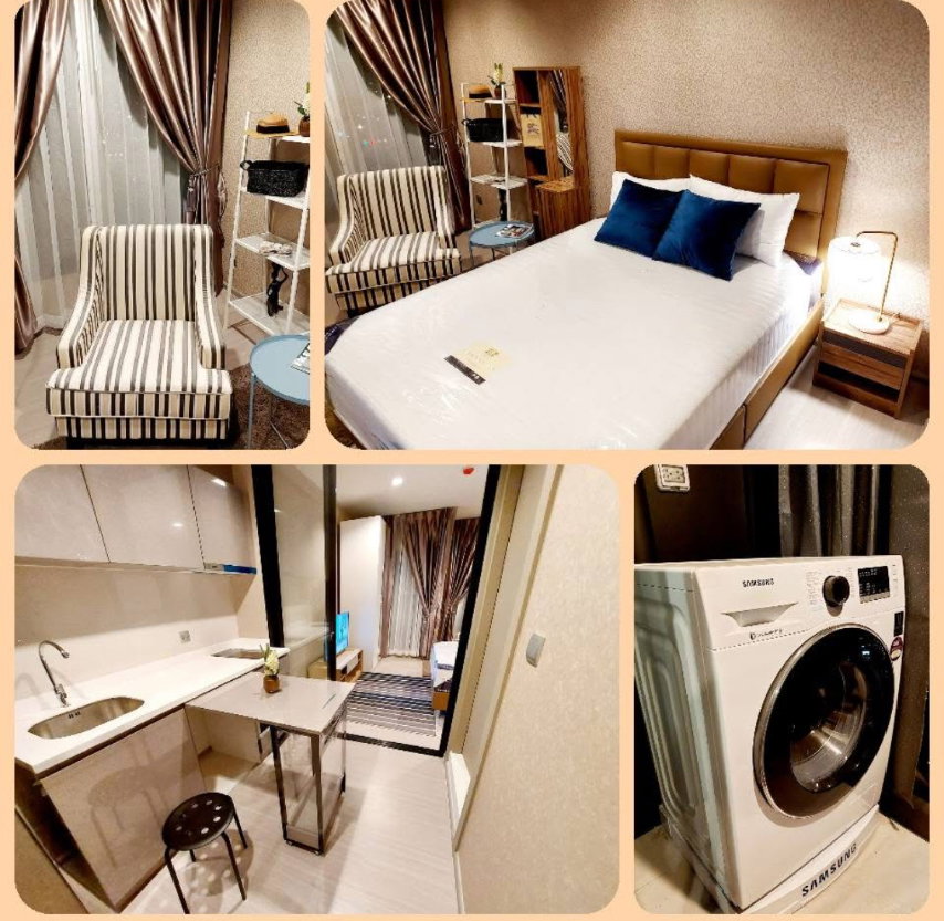 รูป ไลฟ์ อโศกพระราม9 ชั้น25ตึกA ห้อง studio ขนาด 26 ตรม. เช่า 17,000 บาท/เดือน Line ID : @wealth.co - รูปที่ 8/9