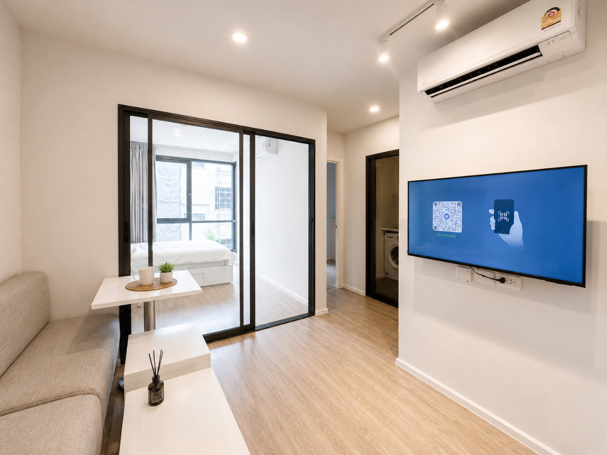 รูป For Rent: Blue Sukhumvit 89 1BRPLUS unit with the best deal Near BTS Onnut and Bangchak 1,000 THB off this month - รูปที่ 6/13