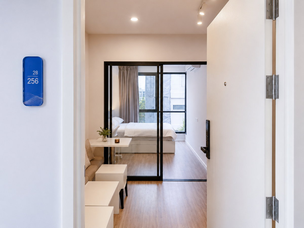 รูป For Rent: Blue Sukhumvit 89 1BRPLUS unit with the best deal Near BTS Onnut and Bangchak 1,000 THB off this month - รูปที่ 2/13