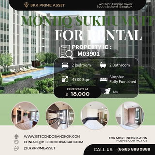 รูปภาพ 🌳🏢  □■ Moniiq Sukhumvit 64  2BR 1BH 47 sq m Fully furnished closed Plan Kitchen for  Rental■□