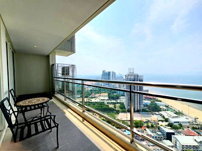 คอนโดให้เช่า : ให้เช่า Reflection Jomtien 62 ตร.ม. ชั้น สูง ระเบียงพร้อม Jacuzzi วิวทะเล