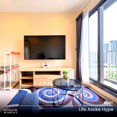 คอนโดให้เช่า : เช่าคอนโด 🏙️ Life Asoke Hype 2นอน 64ตรม 45K 💫 ห้องสวย เฟอร์ครบ  ใกล้ MRT พระราม 9 