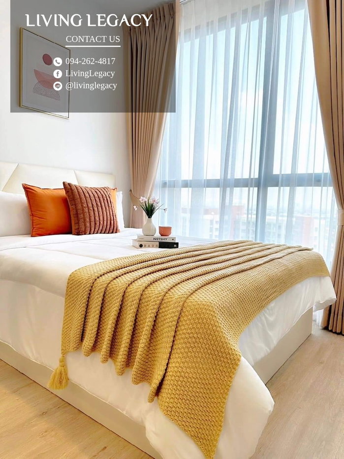 รูป SJ4OZA เช่าด่วน คอนโด The Rich Rama 9 - Srinakarin 28 ตร.ม. | ชั้น 23 | 1 ห้องนอน | 1 ห้องน้ำ 16,000 บาท/เดือน line id : @livinglegacy - รูปที่ 2/11