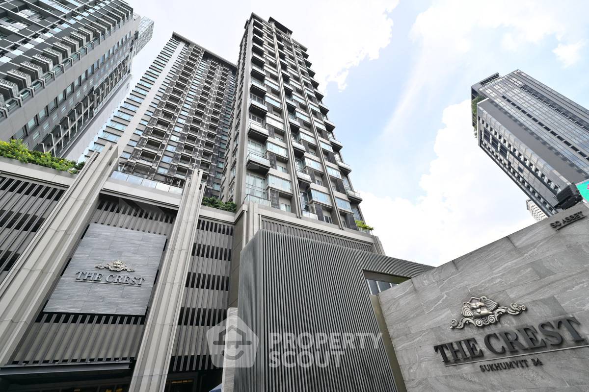 รูป คอนโด 1 ห้องนอน The Crest Sukhumvit 34 ชั้นสูง ใกล้ BTS ทองหล่อ 200 ม. (ID 3057342) - รูปที่ 2/8