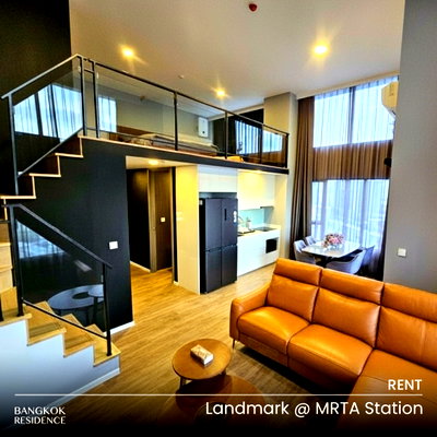 คอนโดให้เช่า : เช่าคอนโด💎 Landmark @ MRTA Station 2นอน 50ตร.ม. 35k 🧡 ห้องสวย พร้อมอยู่ ใกล้ ARL คลองตัน 