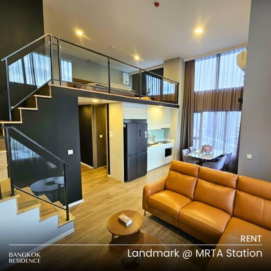รูป เช่าคอนโด💎 Landmark @ MRTA Station 2นอน 50ตร.ม. 35k 🧡 ห้องสวย พร้อมอยู่ ใกล้ ARL คลองตัน - รูปที่ 1/8