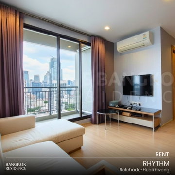 เช่าคอนโด 🚀 RHYTHM Ratchada-Huaikhwang 2นอน 65ตรม 32k 🌃 ยูนิตสวย พร้อมอยู่ ใกล้ MRT ห้วยขวาง