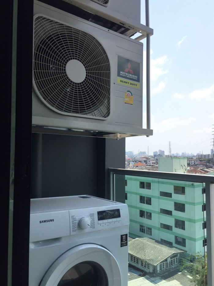 รูป ให้เช่า ดิ เอ็กเซล รัชดา 18 Condo The Excel Ratchada 18 เฟอร์ไฟฟ้าครบ ชั้นสูง มีเครื่องซักผ้า ปูวอลล์เปเปอร์ - รูปที่ 10/12