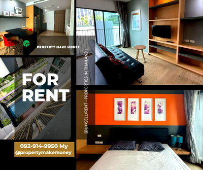 Condos for rent : Spacious 60 sq.m. Living at Noble Remix Thonglor 🚇 Living Large with Pool View & Bathtub