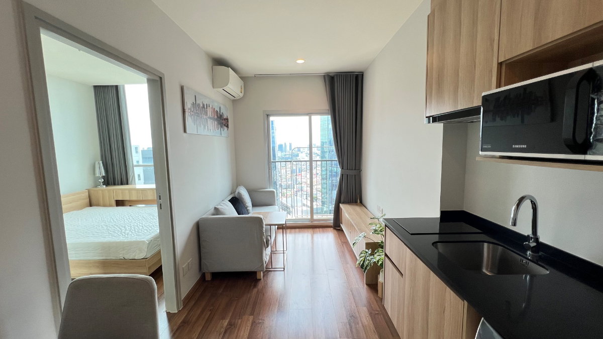 รูป คอนโด Noble revolve Ratchada 2📌 ห้องสวย อยู่สบาย ไม่ร้อน วิวโล่ง พร้อมอยู่ทันที 👍🏻🏙️ - รูปที่ 1/9
