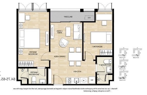 picture 🔥𝐅𝐨𝐫 𝐑𝐞𝐧𝐭! 𝐇𝐚𝐬𝐮 𝐇𝐚𝐮𝐬 2 Bed/ 2 Bath 65.4 SQ.M, Canal View, 5th Floor, Building B🔥 𝟒𝟐,𝟎𝟎𝟎 𝐁𝐚𝐡𝐭 - 19/19