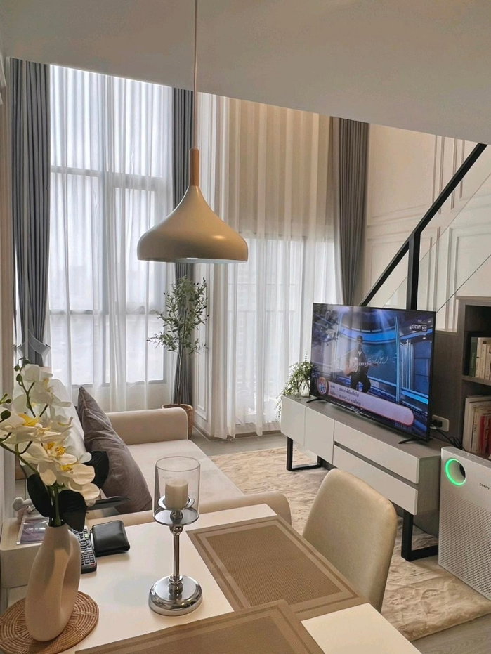 รูป 💥DUPLEX 2 ชั้น, 34 ตรม. 🔥Origin Plug and Play รามคำแหง Triple Station, วิวเมือง, เครื่องใช้ไฟฟ้า/เฟอร์ครบ & WIFI, เครื่องกรองน้ำ 🔥🔥 - รูปที่ 2/22