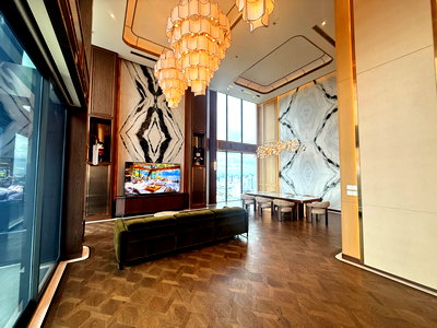คอนโดให้เช่า : For Rent/sale 📍The Esse at Singha Complex 🛀3 bed duplex penthouse 4 bath📞0639399665    3 ห้องนอน 4 ห้องน้ำ (penthouse duplex)   