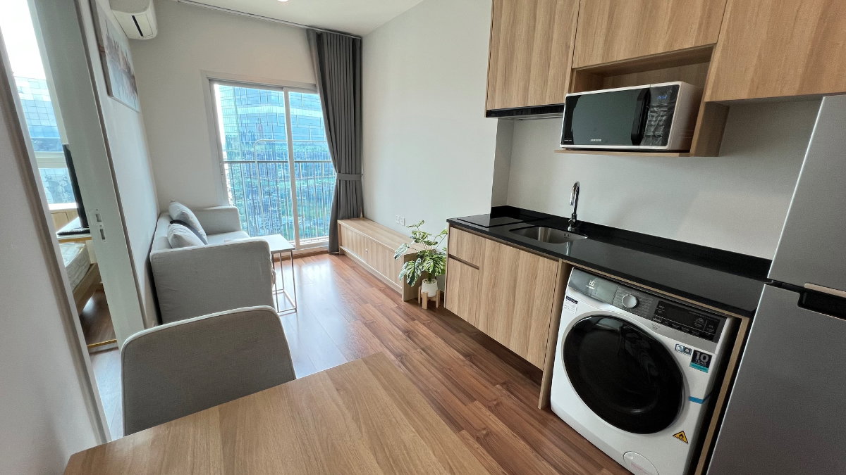 รูป คอนโด Noble revolve Ratchada 2📌 ห้องสวย อยู่สบาย ไม่ร้อน วิวโล่ง พร้อมอยู่ทันที 👍🏻🏙️ - รูปที่ 3/9