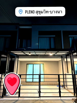 Townhouses for rent Samut Prakarn :  Townhouse for rent, Pleno Sukhumvit-Bangna 2. Ready to move in. Interested, please contact Line @goodmanpro or call 0999029192.