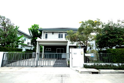 Houses for rent Suwannaphum International Airport : For rent, luxury detached house, Manthana Bangna-Wongwaen, fully furnished, ready to move in (H6917) 