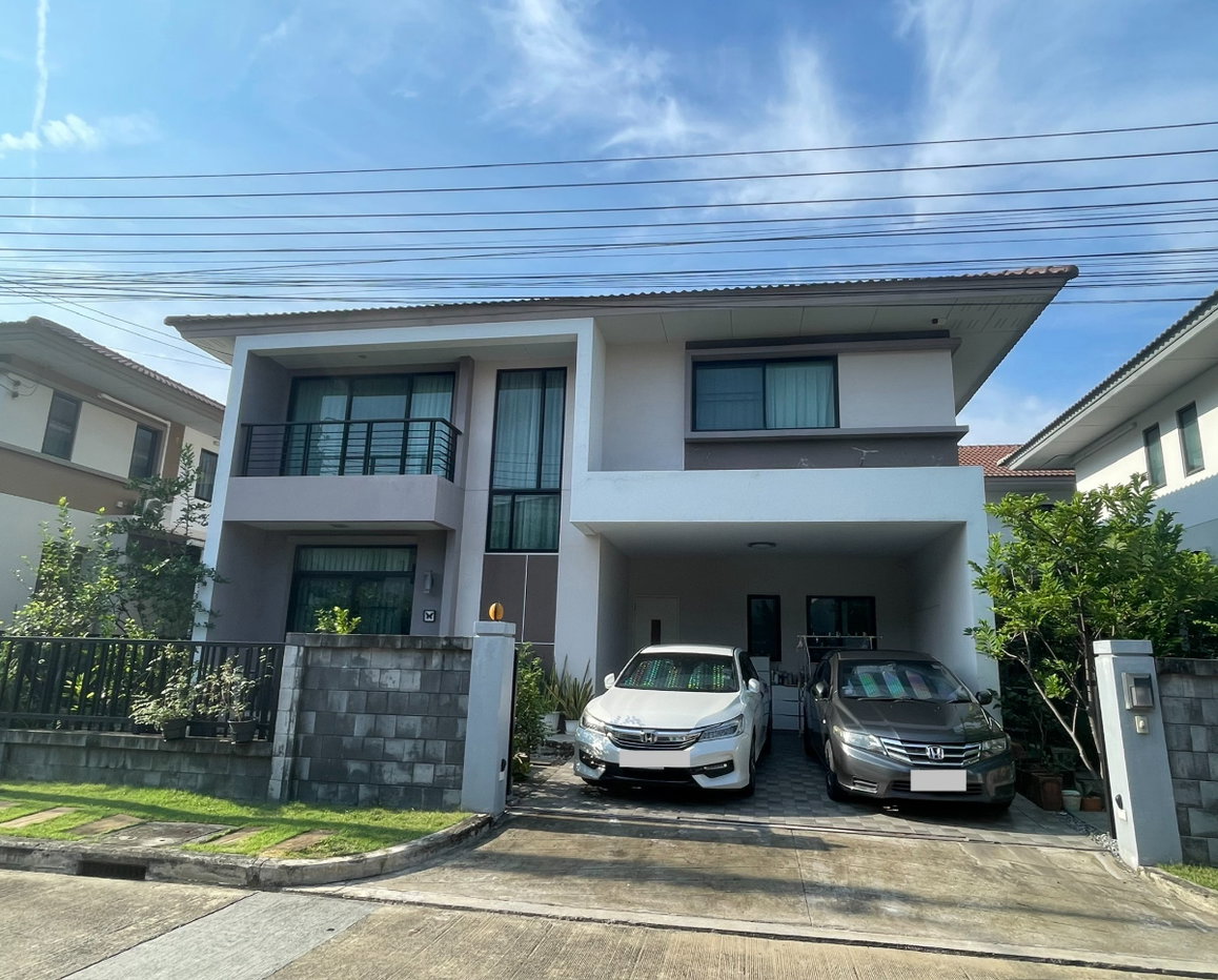 รูป ขายบ้านเดี่ยวสไตล์โมเดิร์น 4 นอน 3 น้ำ พร้อมครัวไทยต่อเติม ราคาดีมาก✅ ใกล้ทางด่วนจตุโชติ มอร์เตอร์เวย์สาย 9 แฟชั่นไอส์แลนด์ - รูปที่ 1/11