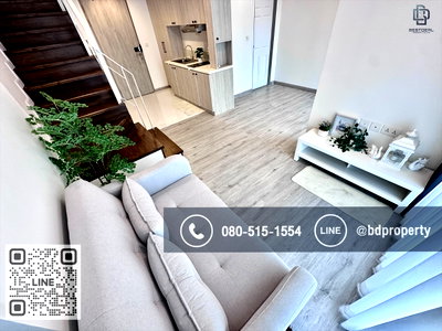 คอนโดให้เช่า : Bestdeal ให้เช่า Duplex 2 Bed ห้องสวย Fully Furnished พร้อมเข้าอยู่ ราคา 27,000 เดือนเท่านั้น ใกล้MRT และ เซ็นทรัลพระราม 9 เพียง 80 ม.