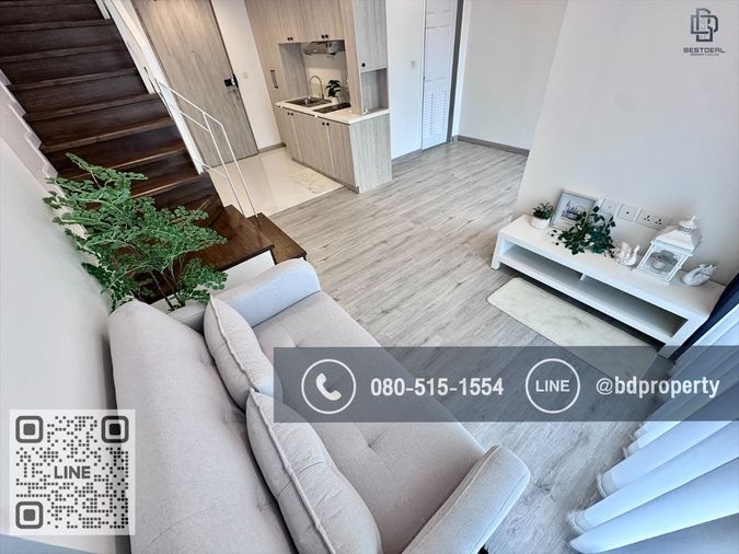 Bestdeal ให้เช่า Duplex 2 Bed ห้องสวย Fully Furnished พร้อมเข้าอยู่ ราคา 27,000 เดือนเท่านั้น ใกล้MRT และ เซ็นทรัลพระราม 9 เพียง 80 ม.